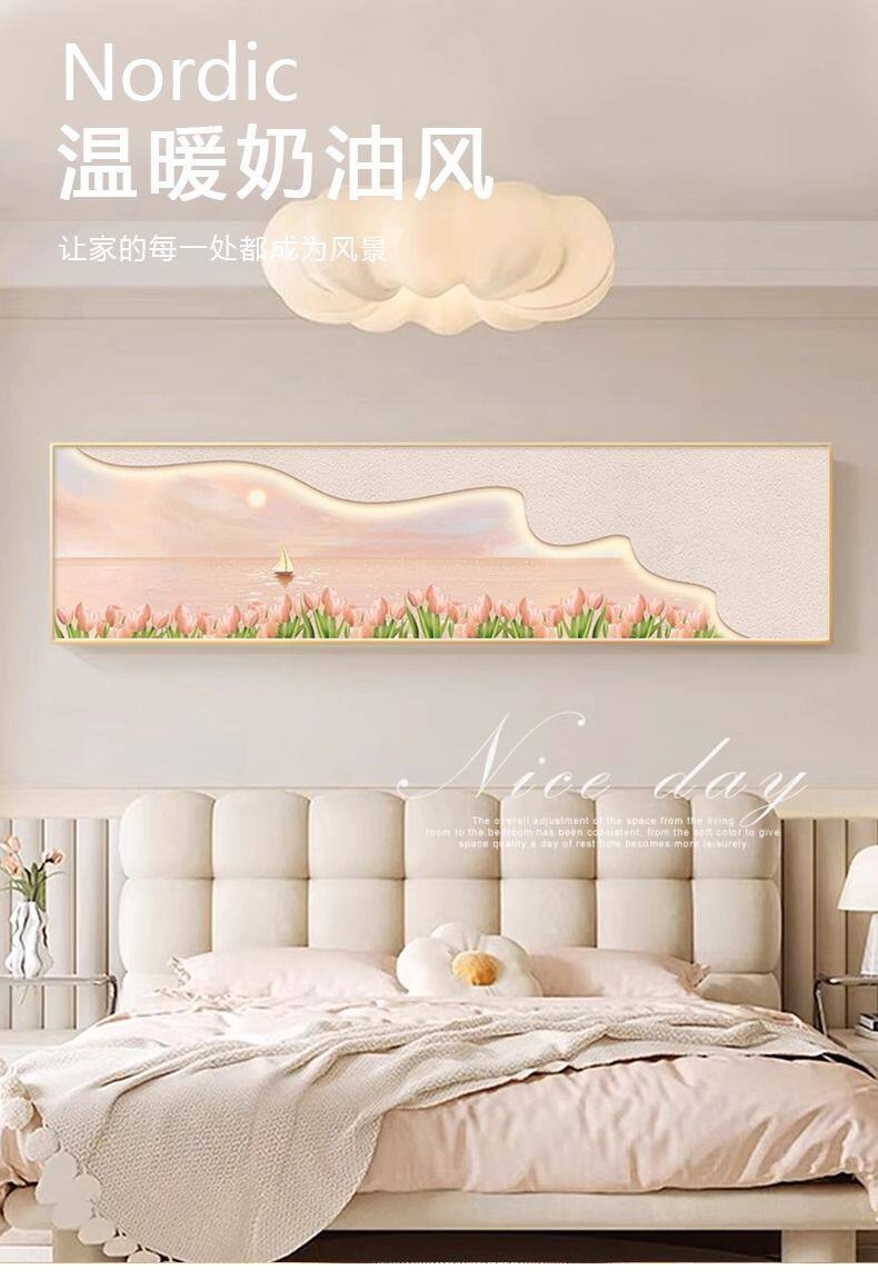 Dreamy French Cream Headboard Art: Elevate Your Master Bedroom! - Detail image 1