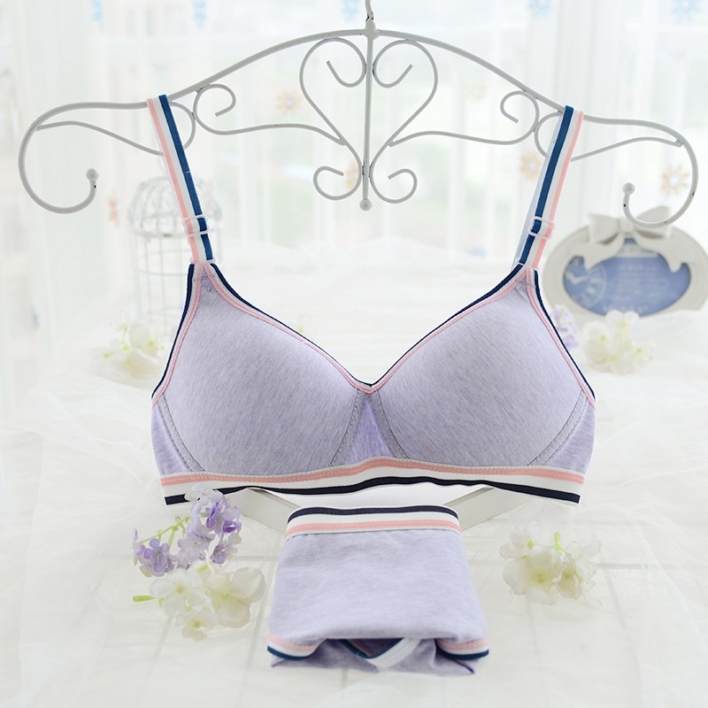 Girlbras mà không cần khuôn cup vòng thép mỏng áo ngực trung học đồ lót tập hợp sinh viên đại học áo ngực áo ngực rập khuôn bộ.