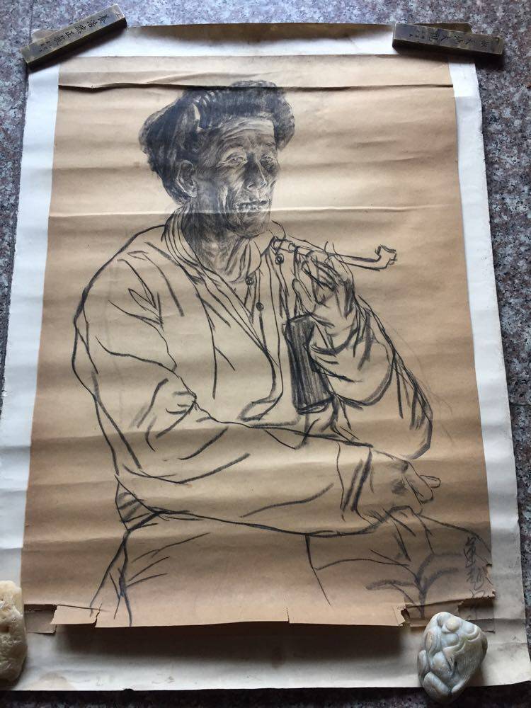 An old sketching piece (or the work of a famous artist)