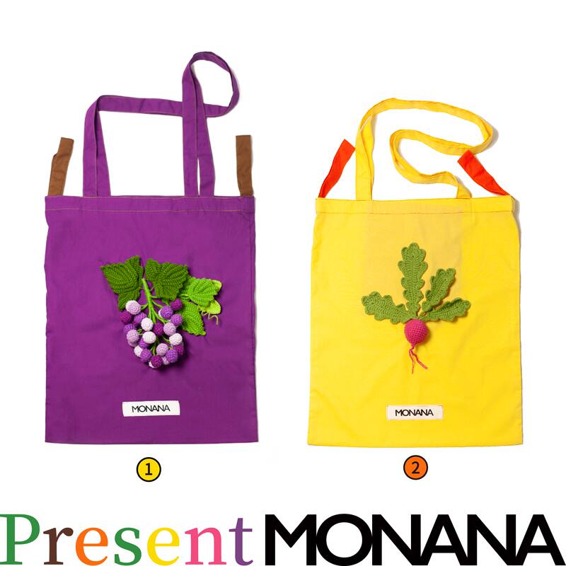 「Guoguo Caicai Eco-Friendly Bag」Handmade Crochet Fruit Shoulder Bag Handbag Present Monana Original