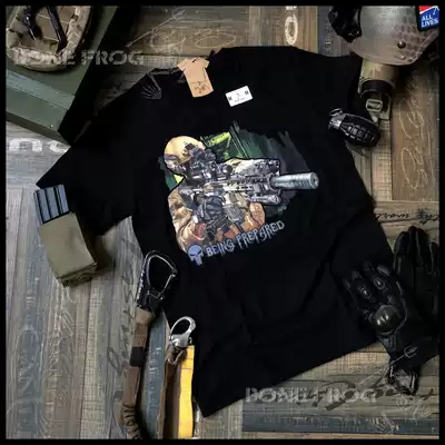 (Tactical Bone Frog) USMC SEALs are preparing tactical printed short-sleeved T-shirt men
