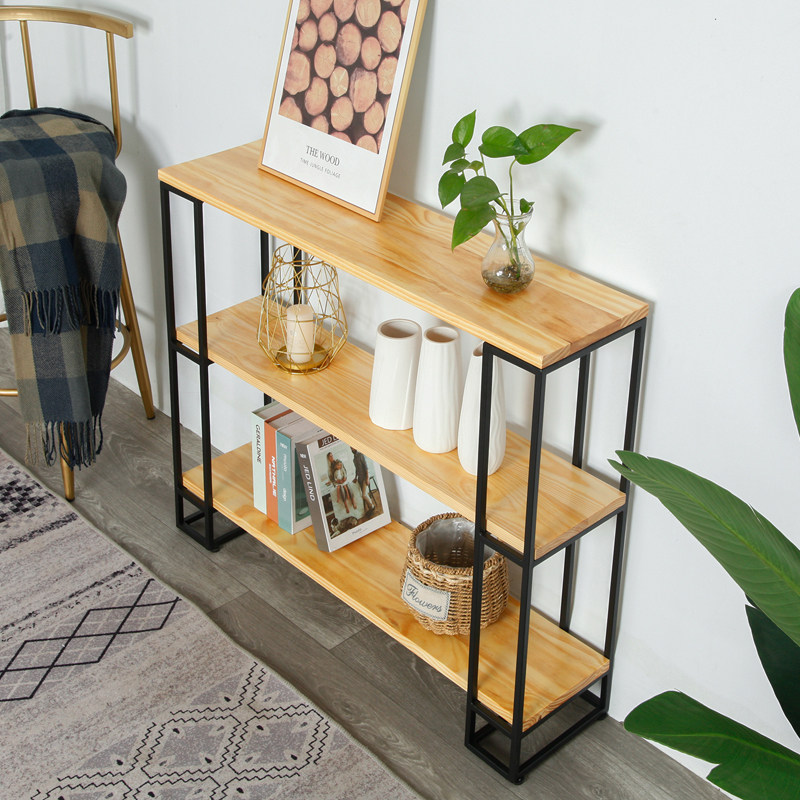 Nordic Solid Wood Shelve Decoration Hyun Guan Cabinet Iron Art Xuan Guan Tai Modern Simplicity Joxuan Guan Table Light Extravagant Bookshelf Leaning Against Wall