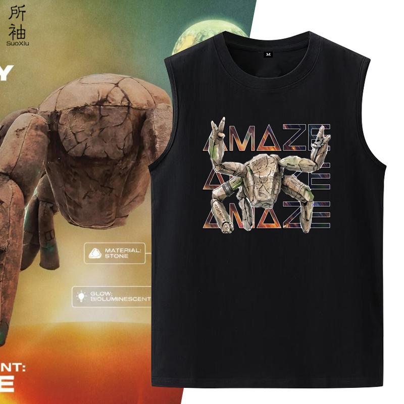 Save the Plan Rocky Stone Man Loki Merchandise Tank Top Unisex Pure Cotton Sleeveless T-Shirt Anime Versatile Top Save the Plan Rocky Stone Man Loki Merchandise Tank Top Unisex Pure Cotton Sleeveless T-Shirt Anime Versatile Top