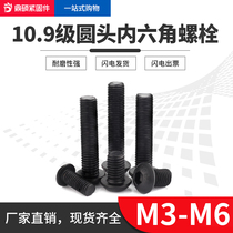 10 Grade 9 round head hexagon M3M4M5M6 round cup mushroom head bolt screw High strength ISO7380