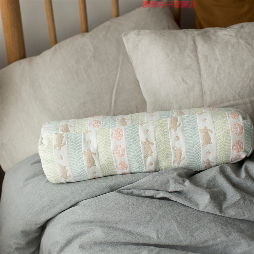 Yazan) ball baby pure cotton stereotyped cervical vertebra pillow small pillow cylindrical hug pillow neck pillow to help sleep artifact