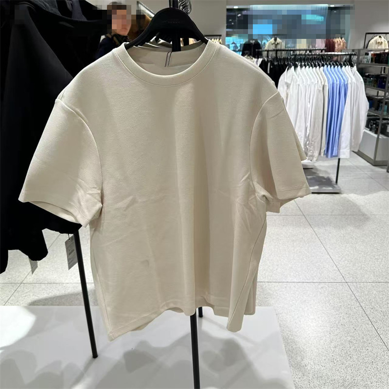 Za Men's Clothing Summer New 0526420251 Fashionable Casual Loose Heavyweight Round Neck T-Shirt Top 0526420