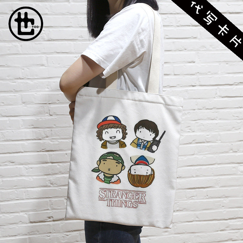 American drama Strange Story around the same cartoon one-shoulder should help canvas bag to figure custom to make a student book backpack