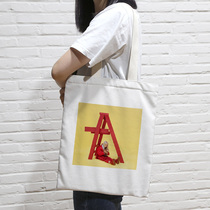 Billie eilish peripheral poster with the same shoulder canvas bag customized to do the aid of the street backpack