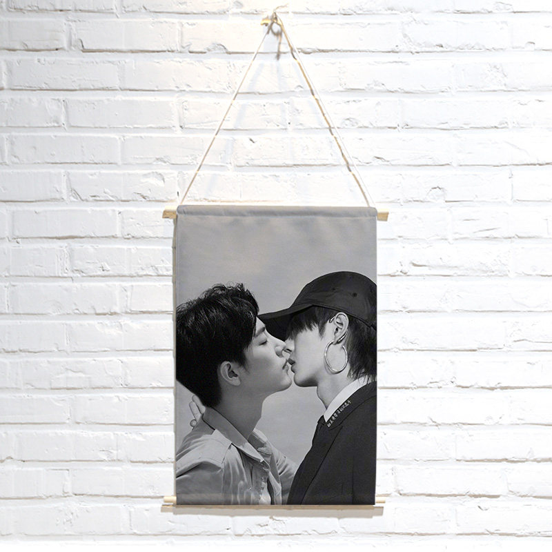 Bojun Yi Shaw Peripheral the same Shaw Battle Wang Yibo should help with the ancient Costume Wind Hung Painting Wall Blanket Custom Scrolls