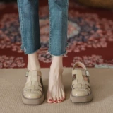 Плетеные сандалии, обувь на платформе, из натуральной кожи, коллекция 2023