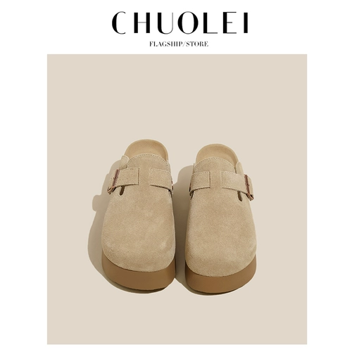 Обувь, летние высокие сандалии, тапочки на платформе, из натуральной кожи, подходит для подростков