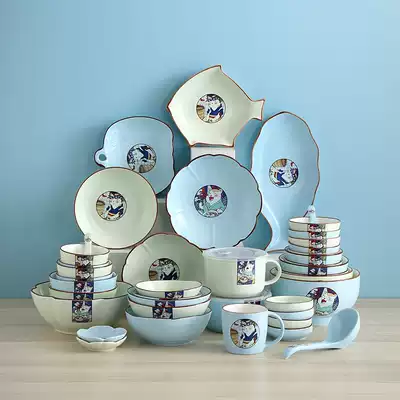 Bowl Household bowl set Salad bowl Ceramic ramen bowl Fruit plate Snack plate Dish Japanese bowl Rice bowl Single