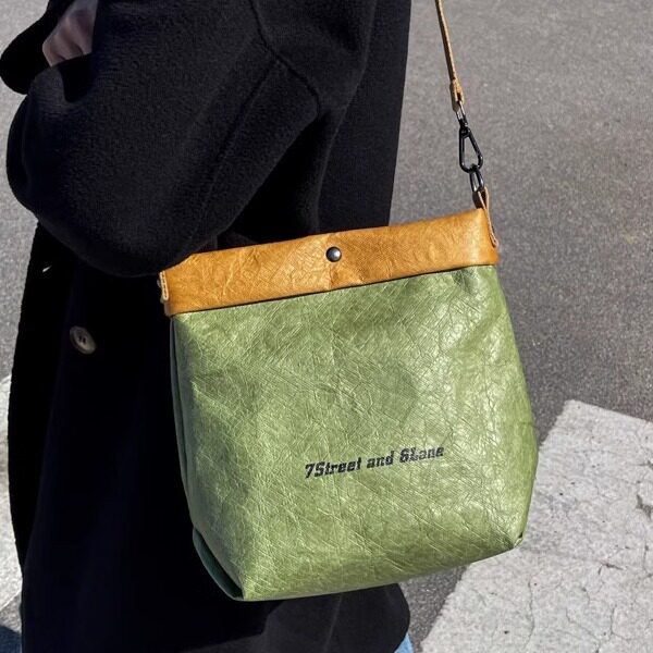 Women's Crossbody Bag 2025 New Arrival Niche Design Versatile Retro Tyvek Shoulder Bag Handheld Tote Bag Customizable - Thumbnail 5