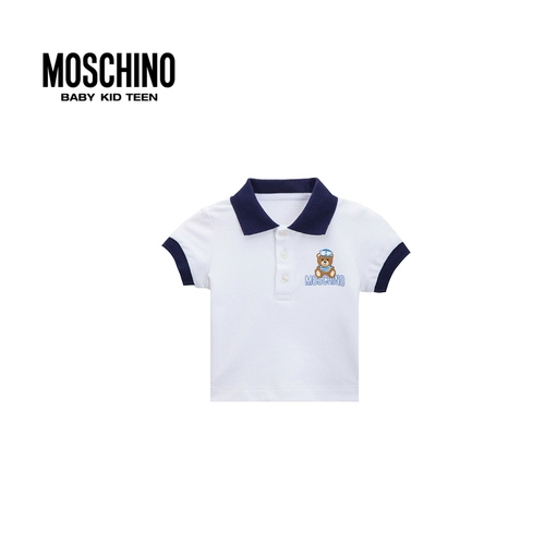 Moschino/Moschino 23 Весна и летняя мальчик -мальчик Тедди -мишка короткошерстные половые рубашки поло