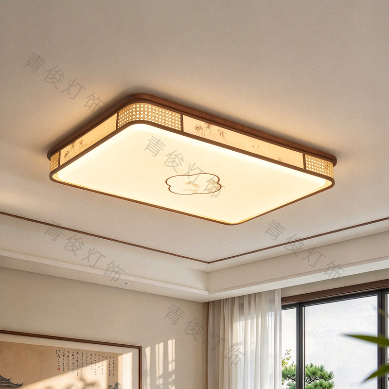 Song Dynasty Aesthetic Ceiling Light for Living Room, Solid Wood Frame, Rattan Weaving, Hollow Lotus Leaf and Cloud Design, Chinese Style Bedroom, Study, Tea Room Light Song Dynasty Aesthetic Ceiling Light for Living Room, Solid Wood Frame, Rattan Weaving, Hollow Lotus Leaf and Cloud Design, Chinese Style Bedroom, Study, Tea Room Light