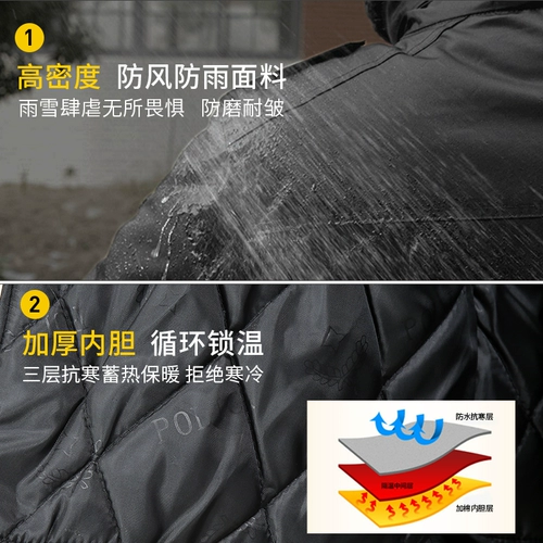 Утепленное пальто, униформа, длинный зимний пуховик для работы