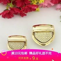 Womens bag lock buckle with diamond tip row lock screw lock lock bag bag hardware accessories