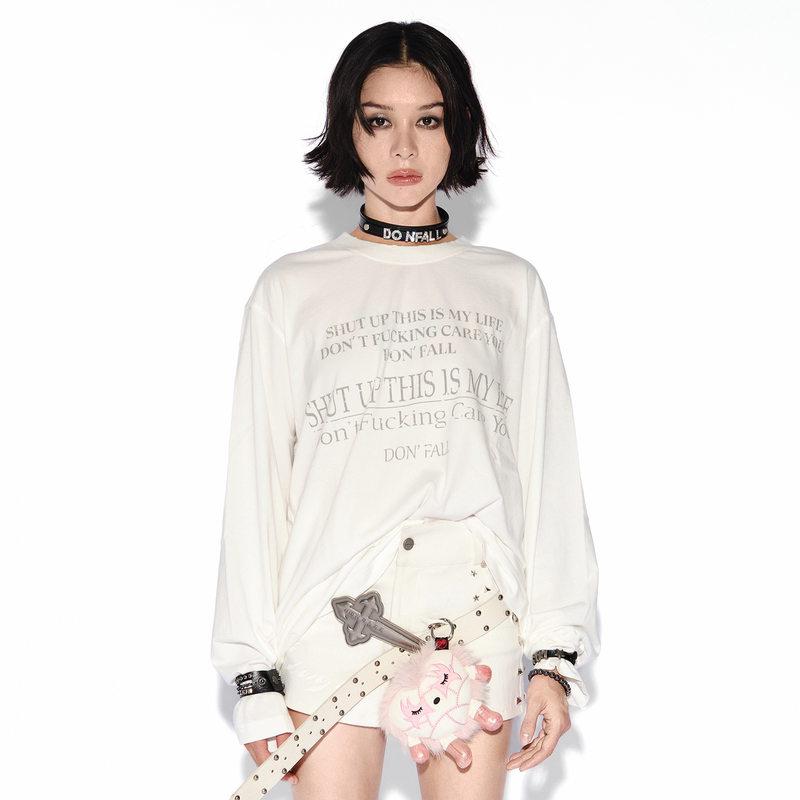 Donfall Band Series Character Long-Sleeved T-Shirt for Men and Women, New Autum Style American Retro Light Rock Printed Top