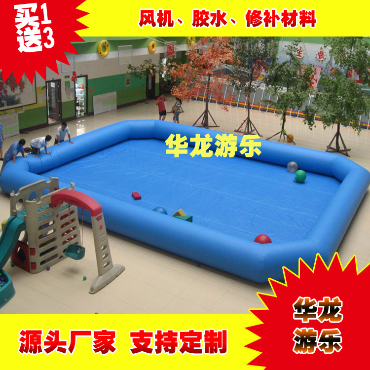 Inflatable water park equipment large children pool slides combined adult outdoor mobile bracket pool manufacturer