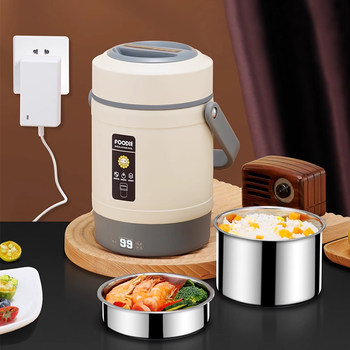 2L Electric Lunch Box Can Be Plugged in for Heating Without Water, 24-Hour Long-Lasting Insulation, Large Capacity Car Lunch Box