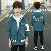 Boy jacket autumn clothing 2022 new childrens clothing online red blouses CUHK Scout Windfall Monsoon Boy Tide