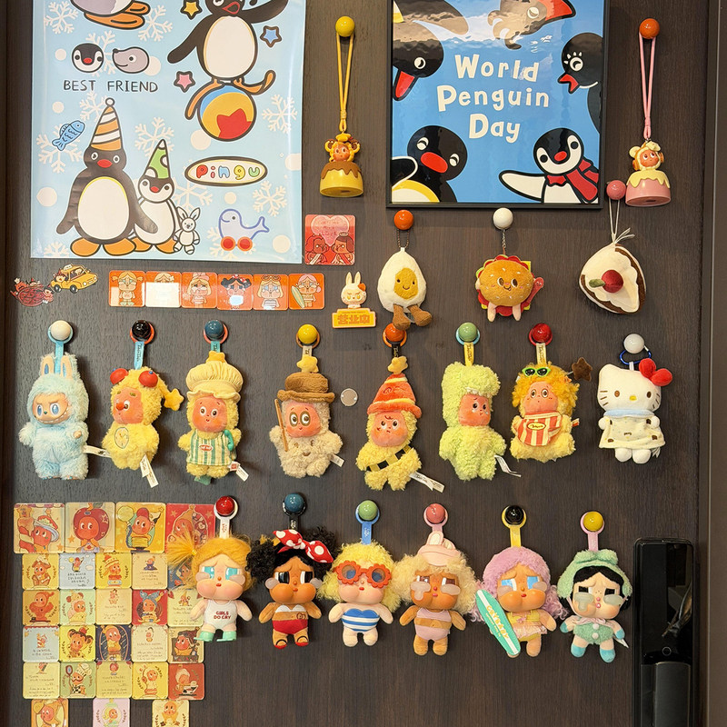 Colorful Strong Magnetic Hook Door Storage Rack for Hanging Bags, Plush Toys, and Decorative Items, Multifunctional Hanging Hook