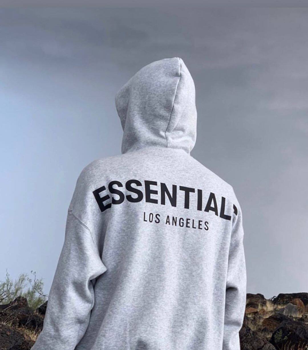 FOG FEAR OF GOD ESSENTIALS LOO SHIRT Reflective Letters Printed with Hooded Sweatshirt Tide