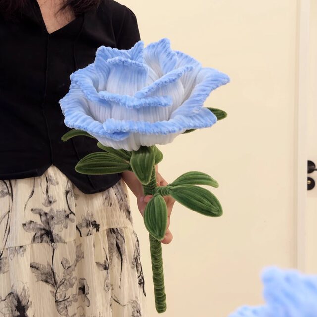 Giant Retro Rose Flower Encrypted Twist Stick DIY LAOSHU Materials Eternal Flower Gift for Girlfriend 520 Holiday Gift