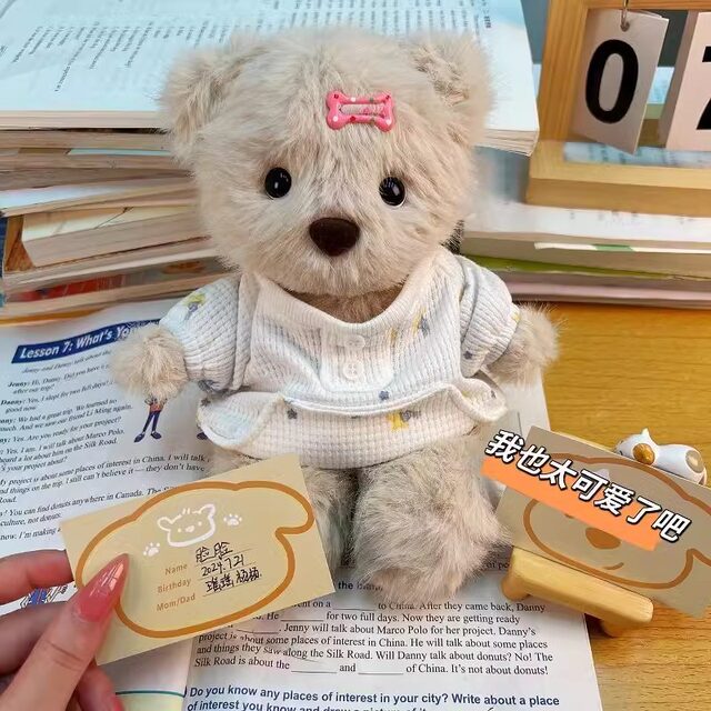 Recordable Cute Bear Doll Material Kit, Handmade DIY Jointed Plush Doll, Gift for Girlfriend