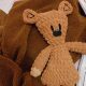 Handmade DIY Mr. Bean Teddy Bear LAOSHU DIY Material Kit Ice Thread Hand Sewing Crochet Bear Doll Gift