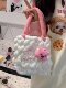 Handmade diy crochet kt cat jade cinnamon dog beaver marshmallow cloud bag homemade material bag gift for girlfriend