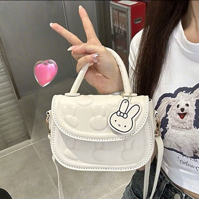 Handmade DIY Bag Making Material Kit, Cute Rabbit Crossbody Saddle Bag, Gift for Girlfriend or Best Friend's Birthday