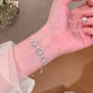 爱心猫眼石手链女ins风高级感轻奢小众精致2025新款学生闺蜜手饰