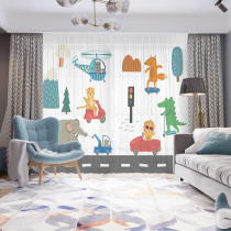 Cute Cartoon Small Animal Curtains Children Room Bedroom Window Veil Boy Girl Shade Floating Windows Early Nursery School