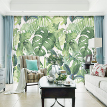 2022 New Green Tortoise Back Leaf Plant Curtains Shade Bedroom Living Room Small Freshens wind Breeze Windows Veil