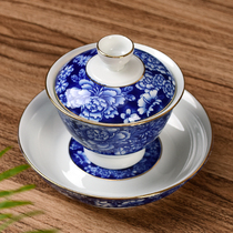 Ingenuity blue and white porcelain kung fu tea set Tea Bowl Tea Sea set