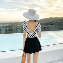 Swimsuit women Summer 2022 new exploits Slim Cover One-piece Dress Conservative Brief Swimsuit Swimming Pool Special