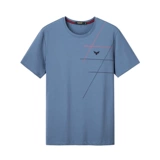 Комфортная мягкая футболка для отдыха, круглый воротник