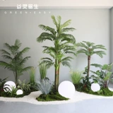 谷灵 Ишэн имитирует зеленые растения, озеленение, внутренний пейзаж, большие декоративные искусственные растения, угловая сцена, макет под лестницей