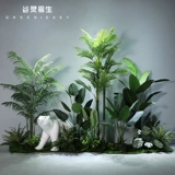 Гу Линг Исишен Моделирование зеленые растения ландшафтные ландшафтные заводы крупные санота Квай Лестница Нижняя терминальная украшение качели