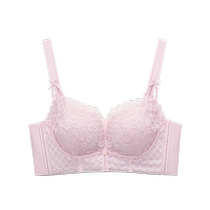 Sanfu Thin B Cup Wireless Push-up Bra Fresh Pure Desire Flower Lace Breathable Underwear Women 488024