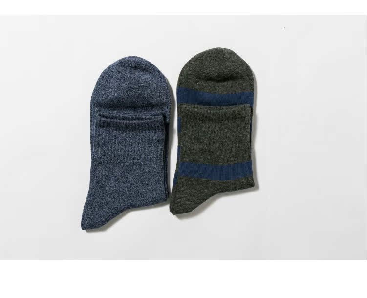 Sanfu nam mùa thu vớ hai đôi cotton thể thao chải kỹ kết hợp vớ nam 387372 tất cổ ngắn