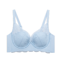 Sanfu Thin B Cup Memory Wire Push-Up Bra Fresh Pure Desire Jacquard Lace Underwear Women 488022