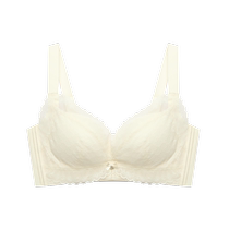 Sanfu mince C tasse sans fil grande poitrine révélant petit soutien-gorge fée douce dentelle maille sous-vêtements pour les femmes 485182