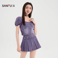 Джинсовый, сиреневый