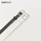 三福 Ремень женский весенний нежный и сладкий аромат ромбов с узором простые изделия из кожи 498334