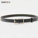 三福 Ремень женский весенний нежный и сладкий аромат ромбов с узором простые изделия из кожи 498334