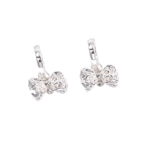 A pair of Sanfu casual texture bow hoops fashionable and exquisite earrings and earrings jewelry 834423