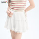 Sanfu Half Skirt 2024 Summer Small Lace Border Exposed Lining Double Layer Skirt Women's 483825