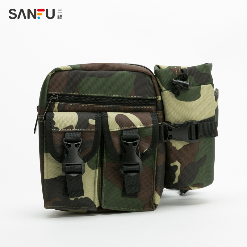 Sanfu 2020 womens xu hướng mùa xuân rắn thể thao màu ngụy trang túi eo túi ngực dốc túi giản dị womens túi 423.608